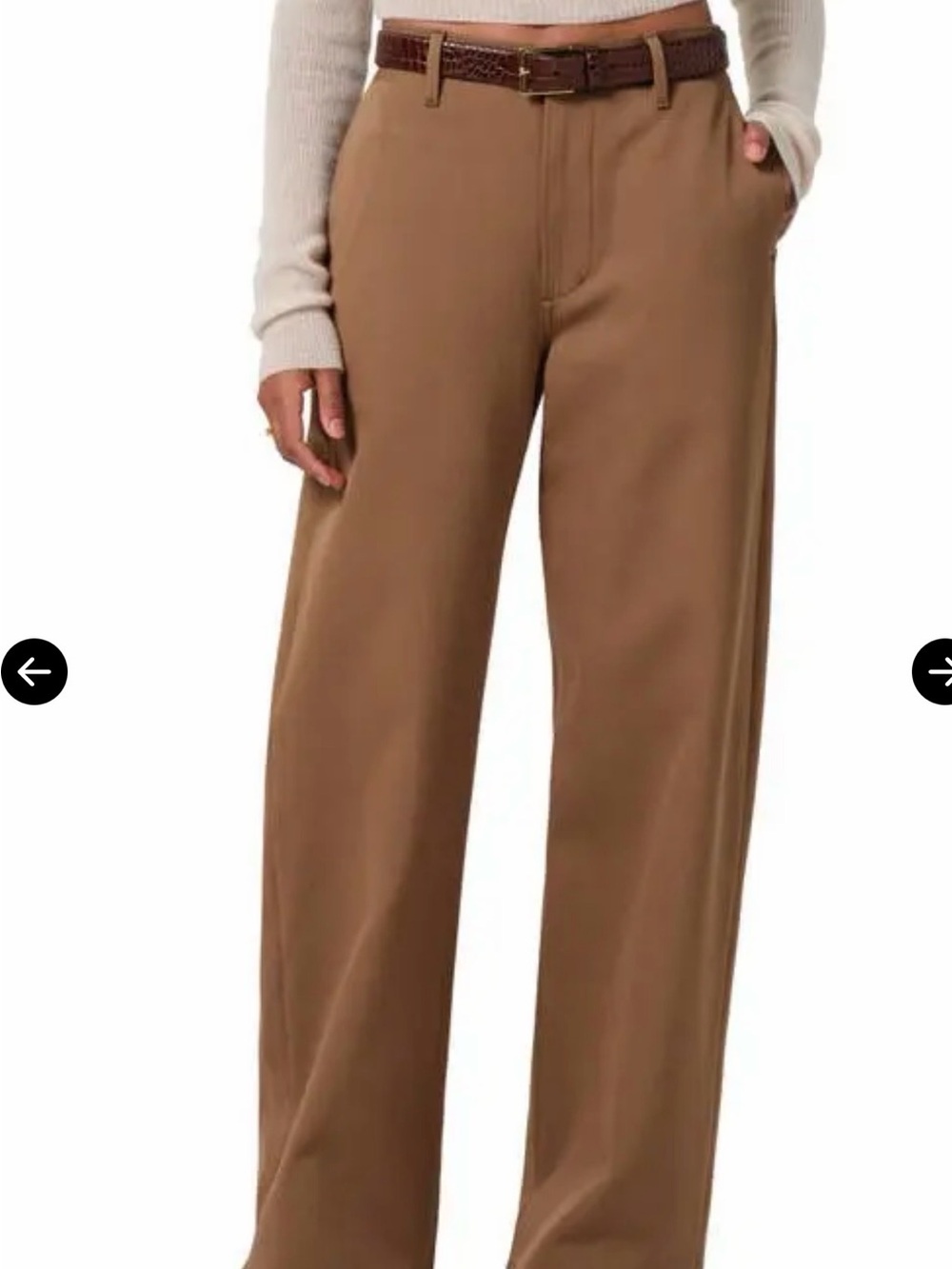 Citizens Of Humanity Ayla Wide-Leg Trousers in Camel Brown
